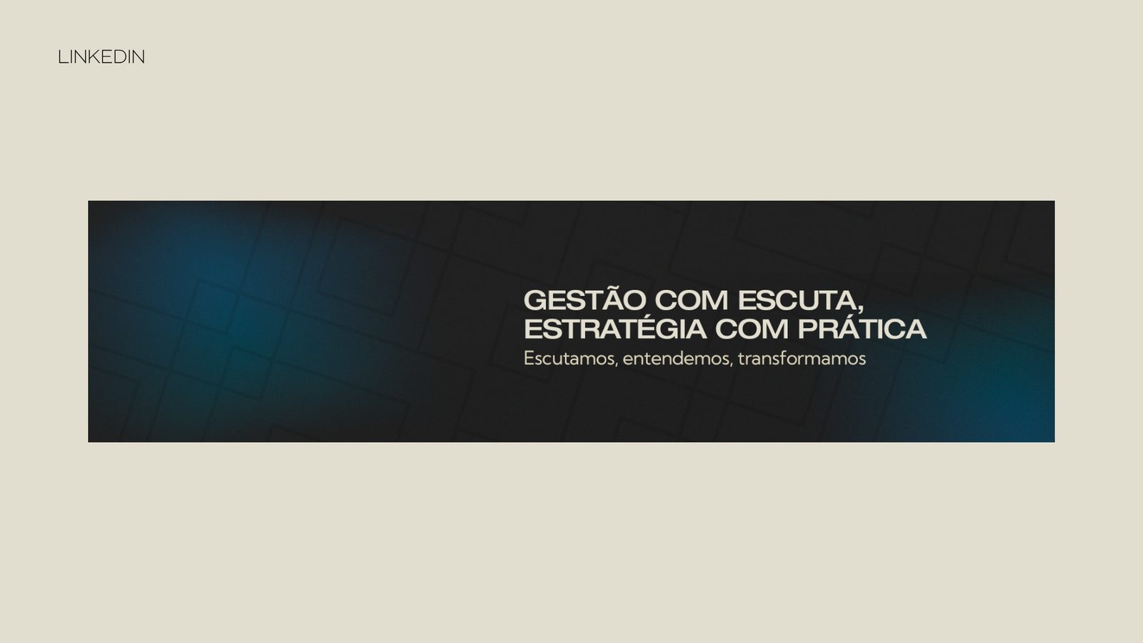 Capa do LinkedIn da Intra: Gestão com escuta, estratégia com prática