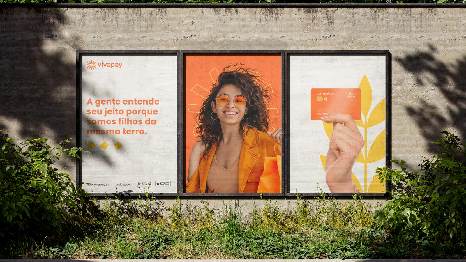 Outdoor da Vivapay em muro urbano